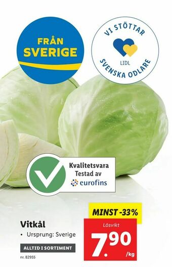 Lidl Vitkål erbjuda