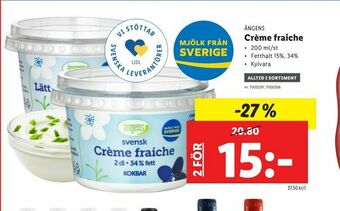 Lidl Crème fraiche erbjuda