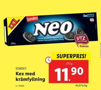 Lidl Kex med krämfyllning erbjuda