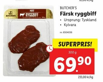 Lidl Färsk ryggbiff erbjuda