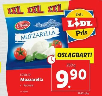 Lidl Mozzarella erbjuda
