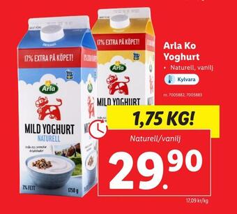Lidl Arla ko yoghurt erbjuda