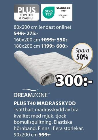 JYSK Plus t40 madrasskydd erbjuda