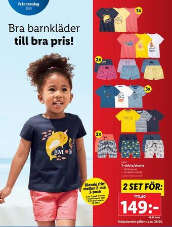 Lidl T-shirts/shorts erbjuda