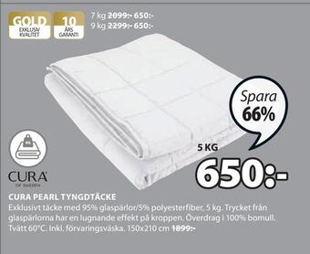 JYSK Cura pearl tyngdtäcke erbjuda