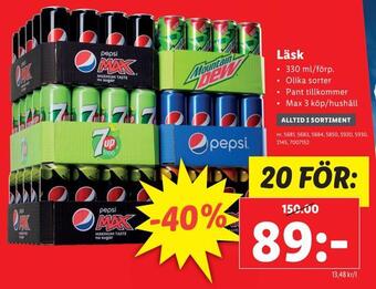Lidl Läsk erbjuda