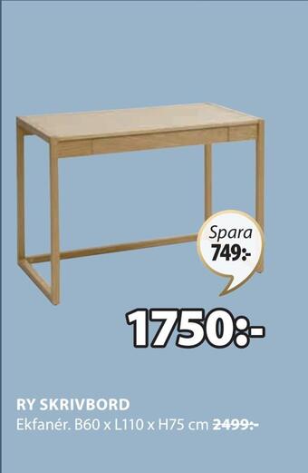 JYSK Ry skrivbord erbjuda