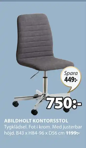 Abildholt kontorsstol