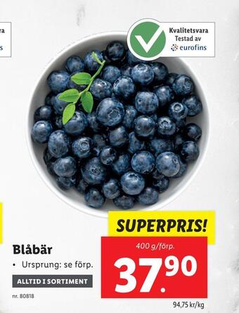 Lidl Blåbär erbjuda
