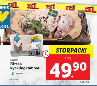 Lidl Färska kycklingklubbor erbjuda