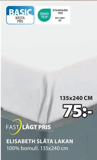 JYSK Elisabeth släta lakan erbjuda