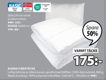 JYSK Kunna fibertäcke erbjuda