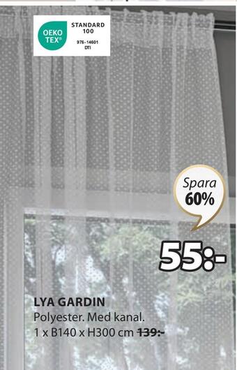 JYSK Lya gardin erbjuda