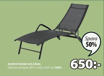 JYSK Nordstrand solsäng erbjuda
