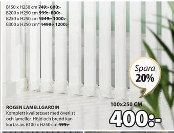 JYSK Rogen lamellgardin erbjuda