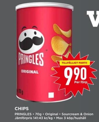 Willys CHIPS PRINGLES erbjuda