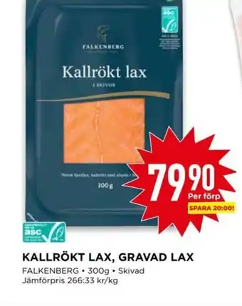Willys KALLRÖKT LAX, GRAVAD LAX FALKENBERG erbjuda