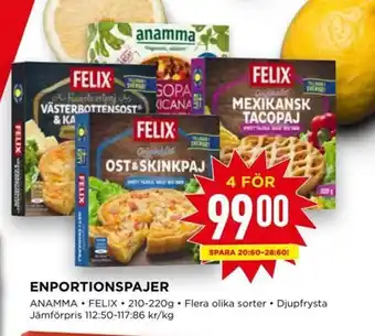 Willys ENPORTIONSPAJER ANAMMA FELIX erbjuda