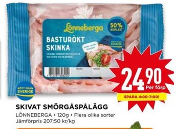 Willys SKIVAT SMÖRGÅSPÅLÄGG LÖNNEBERGA erbjuda