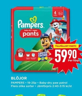 Willys BLÖJOR Pampers. erbjuda