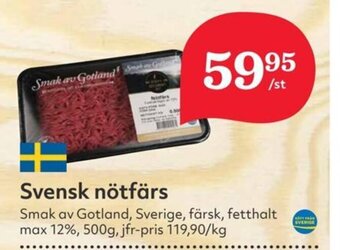 Hemköp Svensk nötfärs erbjuda