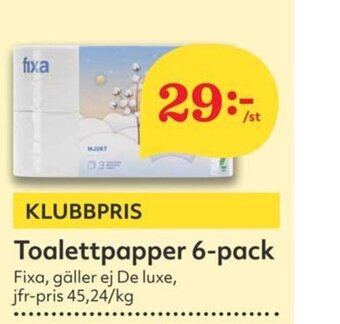 Hemköp Toalettpapper 6-pack erbjuda