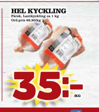 Din Mat Hel kyckling erbjuda