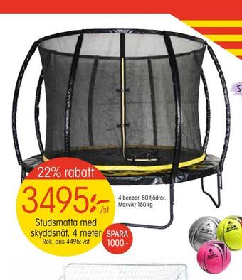 EKO Studsmatta med skyddsnät, 4 meter erbjuda
