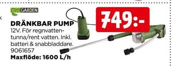 Dränkbar pump