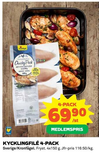 Coop Konsum Kycklingfilé 4-pack erbjuda