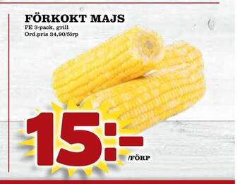 Din Mat Förkokt majs erbjuda