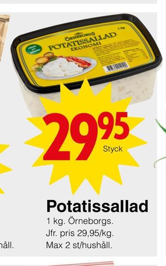 Matöppet Potatissallad erbjuda