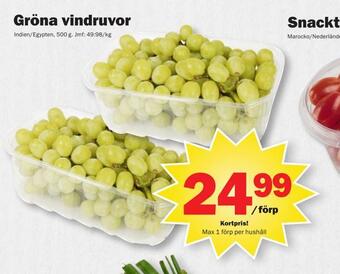 Pekås Gröna vindruvor erbjuda
