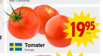 Matöppet Tomater erbjuda