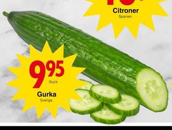 Matöppet Gurka erbjuda