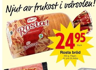 Matöppet Rosta bröd erbjuda