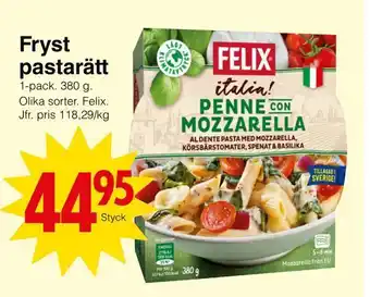 Matöppet Fryst pastarätt erbjuda