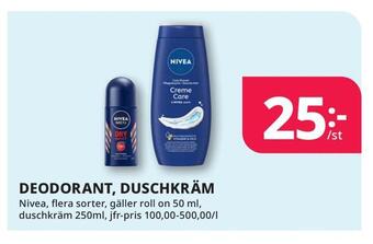 Deodorant, duschkräm