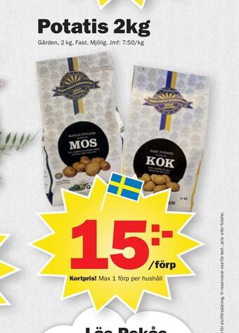 Pekås Potatis 2kg erbjuda