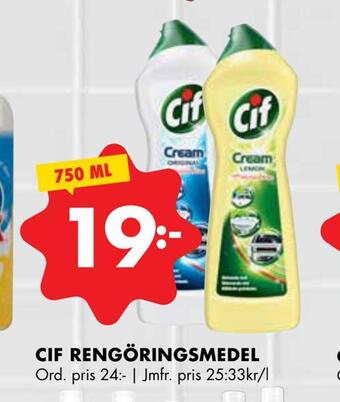 ÖoB Cif rengöringsmedel erbjuda