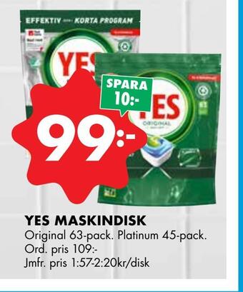 ÖoB Yes maskindisk erbjuda