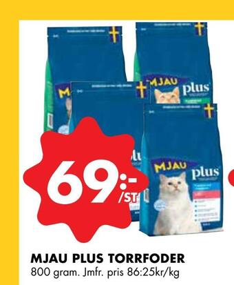 Mjau plus torrfoder