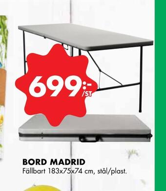 ÖoB Bord madrid erbjuda