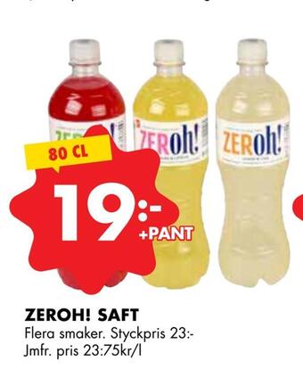 ÖoB Zeroh! saft erbjuda