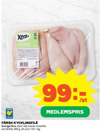 Coop Extra Färsk kycklingfilé erbjuda