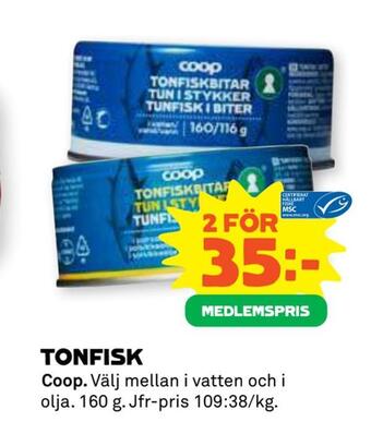 Coop Forum Tonfisk erbjuda