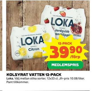 Coop Extra Kolsyrat vatten 12-pack erbjuda