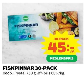Coop Extra Fiskpinnar 30-pack erbjuda