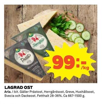 Coop Extra Lagrad ost erbjuda