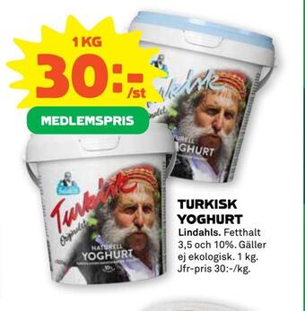 Coop Forum Turkisk yoghurt erbjuda